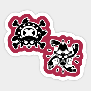 Chopper and Robin Jolly Roger 2 Sticker